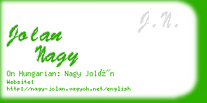 jolan nagy business card
